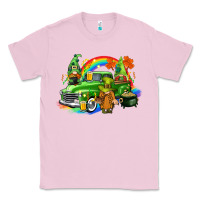 Bubblegum Pink St. Patrick's Day truck with gnomies Classic Tee - CowGirlArtShop