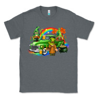 Charcoal Heather St. Patrick's Day truck with gnomies Classic Tee - CowGirlArtShop