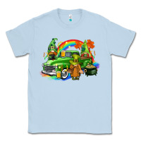 Dusty Blue St. Patrick's Day truck with gnomies Classic Tee - CowGirlArtShop