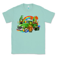 Seafoam St. Patrick's Day truck with gnomies Classic Tee - CowGirlArtShop