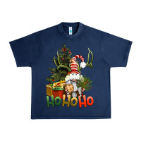 Navy Ho Ho Ho Christmas Gnome Urban Heavy Tee - BundleAndBundleShop