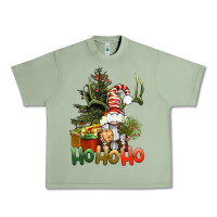 Oil Green Ho Ho Ho Christmas Gnome Urban Heavy Tee - BundleAndBundleShop