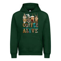 Forest Green coffee makes me feel alive skeleton coffee cups Urban Hoodie - Jasminsmagicworld
