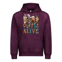 Mauve Wine coffee makes me feel alive skeleton coffee cups Urban Hoodie - Jasminsmagicworld
