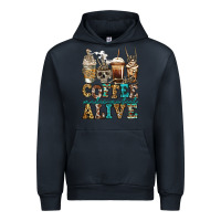 Navy coffee makes me feel alive skeleton coffee cups Urban Hoodie - Jasminsmagicworld