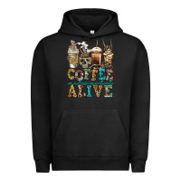 Pigment Black coffee makes me feel alive skeleton coffee cups Urban Hoodie - Jasminsmagicworld