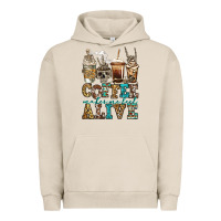 Coffee Makes Me Feel Alive Skeleton Coffee Cups Urban Hoodie | Teevron