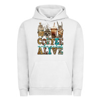 Pigment Lunar Rock coffee makes me feel alive skeleton coffee cups Urban Hoodie - Jasminsmagicworld