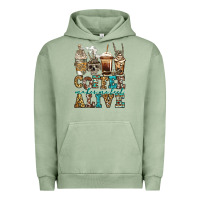 Pigment Oil Green coffee makes me feel alive skeleton coffee cups Urban Hoodie - Jasminsmagicworld
