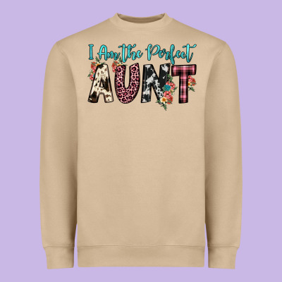 I Am Perfect Aunt Heavyweight Sweatshirt Designed By Jahusdesignshop
