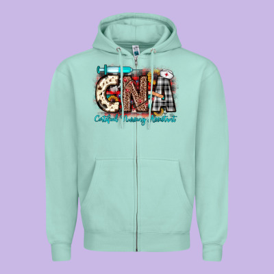 Christmas Cna Certified Nursing Assistant Zipper Hoodie Designed By Jahusdesignshop
