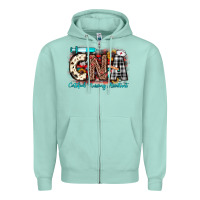 Seafoam Christmas cna certified nursing assistant Zipper Hoodie - JahusDesignShop