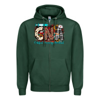 Sports Green Christmas cna certified nursing assistant Zipper Hoodie - JahusDesignShop