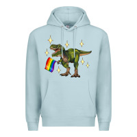 Blue Mist lgbtq+  t rex Premium Hoodie - Artiststas