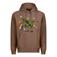Chestnut lgbtq+  t rex Premium Hoodie - Artiststas