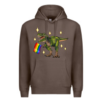 Coffee lgbtq+  t rex Premium Hoodie - Artiststas