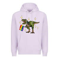 Lilac lgbtq+  t rex Premium Hoodie - Artiststas