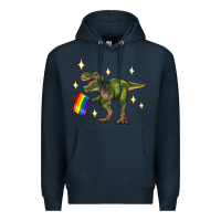 Navy lgbtq+  t rex Premium Hoodie - Artiststas