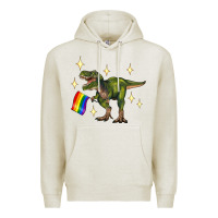 Oatmeal Heather lgbtq+  t rex Premium Hoodie - Artiststas