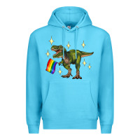 Ocean Blue lgbtq+  t rex Premium Hoodie - Artiststas