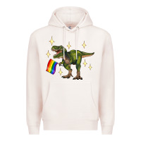 Pale Pink lgbtq+  t rex Premium Hoodie - Artiststas