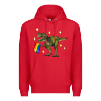 Red lgbtq+  t rex Premium Hoodie - Artiststas