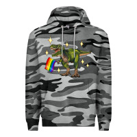 Slate Camo lgbtq+  t rex Premium Hoodie - Artiststas