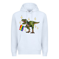 White lgbtq+  t rex Premium Hoodie - Artiststas