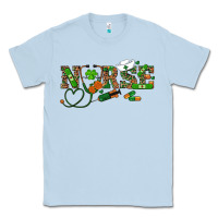 Dusty Blue st patrick's day nurse Classic Tee - RanaPortraitStore