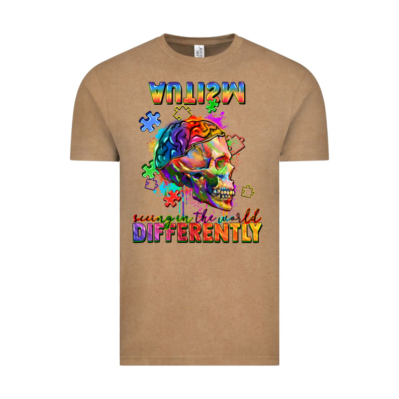 Autism Seeing In The World Differently Vintage Tee by FaDigitalArtStudio | Teevron