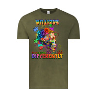 Vintage Olive Autism seeing in the world differently Vintage Tee - FaDigitalArtStudio