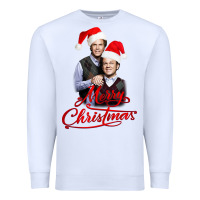 White Step Brothers - merry christmas - happy xmas Premium Sweatshirt - DesigneFamous