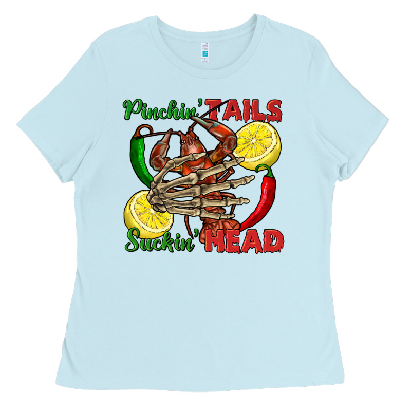 Pinchin' Tails Suckin' Head Crawfish Ladies Tee by FaDigitalArtStudio | Teevron