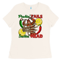 Bone Pinchin' tails suckin' head crawfish Ladies Tee - FaDigitalArtStudio