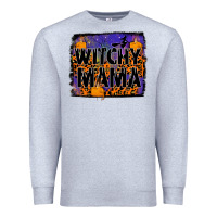 Heather Grey witchy mama Premium Sweatshirt - JahusDesignShop