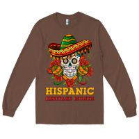 Chestnut sombrero skull heritage Long Sleeve Tee - BundleAndBundleShop