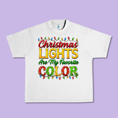 Christmas Lights Are My Favorite Color Urban Heavy Tee Designed By Fadigitalartstudio