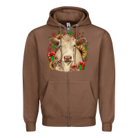 Chestnut christmas charolais Zipper Hoodie - JahusDesignShop