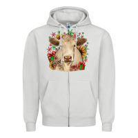Christmas Charolais Zipper Hoodie | Teevron