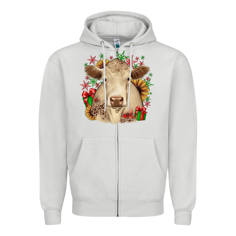 Christmas Charolais Zipper Hoodie by JahusDesignShop | Teevron