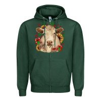 Sports Green christmas charolais Zipper Hoodie - JahusDesignShop