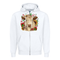 White christmas charolais Zipper Hoodie - JahusDesignShop