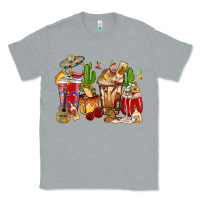 Heather Grey Cino De Mayo coffee cups Mexico Classic Tee - HowdyJamesFarm