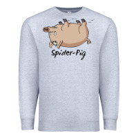 Heather Grey Spider Pig Premium Sweatshirt - DesigneFamous