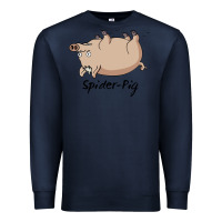 Navy Spider Pig Premium Sweatshirt - DesigneFamous