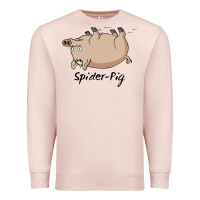 Pale Pink Spider Pig Premium Sweatshirt - DesigneFamous