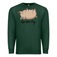 Sports Green Spider Pig Premium Sweatshirt - DesigneFamous