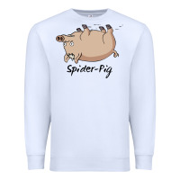 White Spider Pig Premium Sweatshirt - DesigneFamous