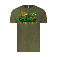 Vintage Olive feeling lucky with gnomes on truck Vintage Tee - FaDigitalArtStudio