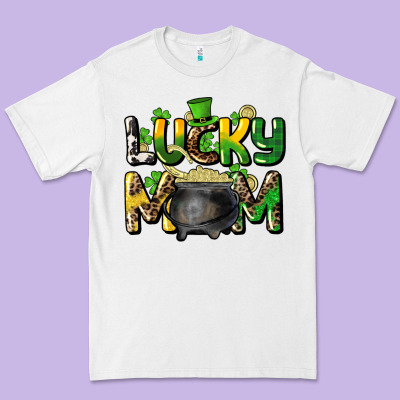 Lucky Mom St. Patrick's Premium Tee Designed By Howdyjamesfarm